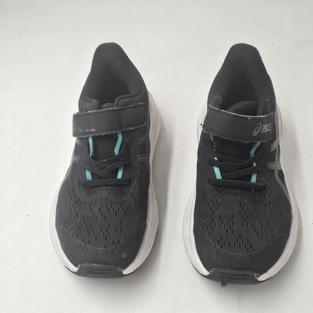 ASICS GT 1000 13 PS Kids Sneakers Black Teal Orange Size 1 Hook Loop - Picture 4 of 12